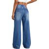 EMMIOL Jeans Baggy a Gamba Larga da Donna, Vita Media, Moda Casual