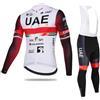SGCIKER 2022 World Tour Pro Team Set invernale in pile termico da ciclismo, da uomo, a maniche lunghe, con imbottitura in gel,