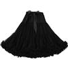 PhilaeEC Sottogonna da donna, in tulle, multistrato, per cosplay, lunghezza 55 cm, vita 55-95 cm, Nero , Taglia unica