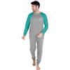 GIVOVA Pigiama Lungo Maschile in Caldo Cotone, Tuta Homewear Uomo da Casa, Vari Modelli (IT, Testo, XXL, Regular, Regular, GI591-Antracite/Verde)
