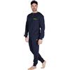 Australian Pigiama Lungo Uomo in Caldo Cotone in Vari Modelli E Taglie dalla M alla 2XL, Pigiama Maschile (IT, Testo, L, Regular, Regular, AI749-Blu)
