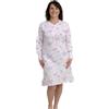 Leedya Camicia da Notte Donna Estiva Made in Italy Maniche Lunghe (984 Cuori Lilla TG L)