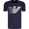 Emporio Armani Maglietta T-Shirt Uomo EA7 3KPT22 PJ6EZ, Manica Corta, Girocollo (Blu Scuro, M)