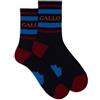Gallo Calze corte unisex spugna di blu con righe e scritta