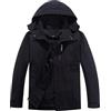 Ynport Crefreak Cappotti Antipioggia da Uomo per Trench all'aperto Giacca da Trekking Impermeabile Leggera Giacche con Cappuccio Antivento e Pioggia Giacca Sportiva da Montagna Shell,Nero, L
