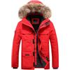 Generico Unisex con Pelliccia da Uomo Cappotto Invernale con Cappuccio Giubbotto Parka Uomo Giacca Invernale Cappotto,Moda