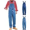 Generic Salopette da lavoro per uomo, jeans da lavoro invernali, salopette pesanti da lavoro, salopette in denim con bretelle e pettorina a vestibilità rilassata con spalline regolabili - profonde tasche