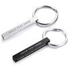 Vnox Personalizzati Coppia Personalizzata BFF Fratelli Sorelle Famiglia Portachiavi Partner 4 Lati Nome 3D Cuboide Verticale Bar Portachiavi Accessori per Bagagli/Borsa,Incisione Gratuita