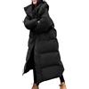 Generic Piumino da donna oversize con cappuccio, giacca lunga, cappotti invernali casual spessi e caldi alla moda per le donne