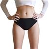 eMMe SQUARE Set 3 Slip Donna in Microfibra Vita Media, Mutande Classiche Senza Cuciture, Made in Italy (IT, Testo, L, XL, Regular, Regular, Nero)