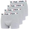 Fila 4 Pacco Convenienza Uomo Boxer - Logo Pants - Monocolore - Molti Colori - Grigio, M - 4 Pack