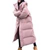 Generic Cappotti lunghi da donna, giacca imbottita oversize alla moda con cappuccio, giacca calda e spessa, cappotti invernali da donna, abbigliamento casual