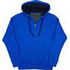 Coveri Felpa Uomo Aperta con Cappuccio Tasche Cerniera Zip Leggera Primaverile Garzata (M - Azzurro)