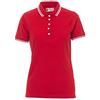 Ergos Workwear Payper - SKIPPER LADY Polo 100% Cotone Piquet con Bordini a Contrasto Manica Corta Donna Colore: ROSSO/BIANCO, Taglia: XL
