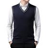 OlyljpinZ Gilet da Uomo Inverno V-Collo Senza Maniche Classico attività Commerciale Maglieria Panciotto Maglione Canotte Smanicato Pullunder per Autunno Inverno