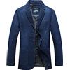 KTWOLEN Giubbotto di Jeans Uomo Slim Fit, Casual Denim Manica lunga Giacca in Jeans da Uomo Leggero Vintage