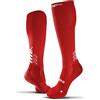 GEARXPRO SPORTS GEARXPro - Calza a Compressione - Doppio Grip - Migliora il Flusso Sanguigno - Stabilità, Controllo e Traspirabilità, Calze Calcio e Running (IT, Testo, XS, Regular, Regular, XS-, Rosso)