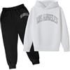 Generic Jogger Tuta Autunno Inverno Bambini Completo T Shirt Pantalone da Calcio Ragazzo 2 Pezzi Costume Top+Pantalone per Ragazze Set di Felpe 3-15 Anni