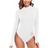 WOWENY body a collo alto da donna maglione termico a collo alto in pile a maniche lunghe caldo e confortevole camicia elegante con colletto rialzato