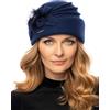 Vivisence Invernale Cappello Femminile Fatto A Mano con Decorazioni Uniche Fiore Perfettamente Adattabile alla Testa Ideale per Le Giornate Invernali