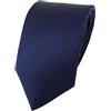 TigerTie - Cravatta in seta in raso - marino monocromatico Uni - Cravatta 100% seta