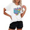 hohololo 80s Baby 90s - Maglietta da donna vintage Batik anni '90, stile retrò anni '80, bianco, M