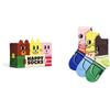 Happy Socks Calzini Kids 3-Pack Animal Gift Set Cotone Bambini Rosso 4-6Y