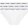 Calvin Klein Donna Slip Taglio Bikini Confezione da 3 Cotone Elasticizzato, Bianco (White/White/White), XL