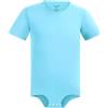 Landofgenie Body da Uomo Intero Intimo con Cotone a Maniche Corte Blu Chiaro 2XL