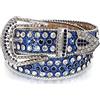 LEACOOLKEY Cintura con strass per uomo e donna, cintura in pelle lucida per jeans, pantaloni, abiti