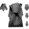 Avantgarde - Cravatta Nera a Pois Bianchi Cravatte a Pallini Seta Varie Misure Slim e Normal, Colore: Nero, cm 8