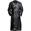Aksah Fashion Trench da uomo vintage tedesco della seconda guerra mondiale in pelle, uniforme militare - uniforme tedesca della prima guerra mondiale, Vera pelle., L