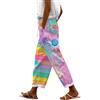 Generic Pantaloncini da donna svasati in lino Lingzhi, con coulisse in vita, leggeri per ritiri di Tai Chi e meditazione (traspiranti ed ecologici), Blu, XXL