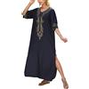 L-Peach Loungewear Boho Caftano di Cotone da Donna Kimono Oversize per Casa Maxi Abito da Spiaggia Copricostume