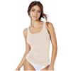 Saggio Jadea Set1 o 3 Pezzi Canottiera Art:4182 in Cotone Elasticizzato Spalla Larga Girocollo Modello Comodo Traspirante Donna Made in Italy Cipria S