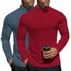 Ekouaer 2pcs Maglia Termiche da Uomo Invernale Biancheria Intimo Termica a Maniche Lunghe a Collo Alto Vino Rosso+Blu Navy XXL