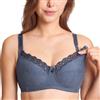 Gratlin Reggiseno Allattamento Cotone maternità Senza Ferretto Morbido Taglie Forti Blue Marl 3I