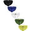 iKingsky Slip Sportivi per Uomini Modal Uomini Slip Sexy Gonfiamento Intimo A Vita Bassa Uomo Mutande, Confezione da 5 pezzi., M
