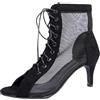 Generico Heels Dance Class Bootie Scarpe da Ballo Donna con Tacco Alto Sexy in Rete, Eleganti Decollete Scarpes Tacco Punta Aperta, Tacchi Heels per Salsa Tango Bachata Samba Pratica And Performance