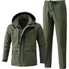 Generico Tuta da Sci Outdoor da Uomo 2 Pezzi Tute Snowboard Tuta Combattimento Abbigliamento Militare Moda Invernale Impermeabile Mantieni Caldo Giacca Sci + Set Pantaloni Neve Sportiva