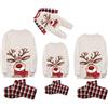 Kobilee Pigiama Natale Famiglia Elegante Maglietta a Maniche Lunghe e Pantaloni Invernale Sleepwear Natalizi Abbinato Coppia Stampato Set Pigiama Natalizio Famiglia per Mamma Papà Bambino