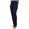 Carla Ferroni Pantalone Donna in Lana Jersey Caldo Morbido Elasticizzato Vita Alta (Blu, 42), 6626