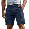 Fulidngzg Bermuda Cargo Uomo - Pantaloncini Cargo Estivi con Tasche Laterali Eleganti Pantaloni Corti da Lavoro Uomo Cotone Leggero