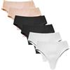Generico Invisible Camel Toe Thong, Anti Wedgie Underwear, Seamless, Comfortable, No Camel Toe Thong (6Pcs-A,M)
