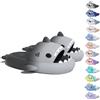 WIWIDANG Shark Swell Chanclas, Sharky Chanclas, Ciabatte Squalo Estive Open Toe Donna Uomo Pantofole da bagno Comode Sandali da Doccia Antiscivolo (Gradient Grey, 44/45 EU)