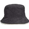 noTrash2003 Cappello a tesa larga reversibile da donna e uomo, cappellino da pescatore, cappello da pesca, cappello da pescatore, stile Bob, esterno in corda, interno in pile, hip hop, urbano