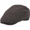 TOP-EX L/XL/XXL/XXXL Berretto da uomo misto lana Flatcap Newsboy, berretto vintage Barrett Ivy Gatsby Cap Tweed Beret Peaked Caps, plaid_grigio scuro, XXL