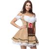 Generico Abito Donna Baviera Tedesca Tradizionale Costume Bavarese per la Festa di Carnevale dell'Oktoberfest di Ottobre Set Dirndl Costume German Festival Uniforme da Travestimento di Halloween Comfort