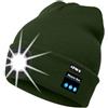 ATNKE Berretto Bluetooth con LED Illuminato, USB Ricaricabile Wireless Musicale Cappello Corsa Ultra Bright 4 LED Impermeabile Lampada per Sci Escursionismo Campeggio Ciclismo