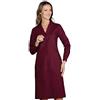 Ergos Workwear I.sacco Camice da Lavoro da Donna con Manica Lunga in Poliestere Cotone (Bordeaux)
